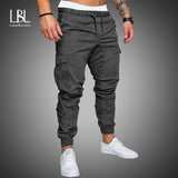 New 2019 Casual Joggers Pants Solid Color Men Cotton Elastic Long Trousers pantalon homme Military Army Cargo Pants Men Leggings