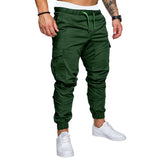 New 2019 Casual Joggers Pants Solid Color Men Cotton Elastic Long Trousers pantalon homme Military Army Cargo Pants Men Leggings