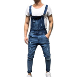 Fashion Men's Ripped Jeans Jumpsuits Hi Street Distressed Denim Bib Overalls For Man Suspender Pants Size S-XXXL