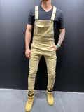 Fashion Men's Ripped Jeans Jumpsuits Hi Street Distressed Denim Bib Overalls For Man Suspender Pants Size S-XXXL