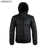 AIRGRACIAS 2019 New Arrive 90% White Duck Down Jacket Men Autumn Winter Warm Coat Men's Light Thin Duck Down Jacket Coats