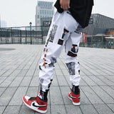 Hip hop Pants Men Loose Joggers Print Streetwear Harem Pants Clothes Ankle length Trousers