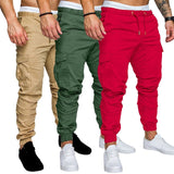 New 2019 Casual Joggers Pants Solid Color Men Cotton Elastic Long Trousers pantalon homme Military Army Cargo Pants Men Leggings