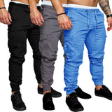 New 2019 Casual Joggers Pants Solid Color Men Cotton Elastic Long Trousers pantalon homme Military Army Cargo Pants Men Leggings