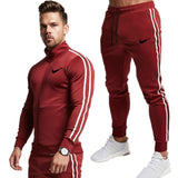 2019 New fashion Print Men Sport Set Spring Tracksuit long Sleeve Hoodie Sweatshirt GYM Fitness Pants Workout Running Suit