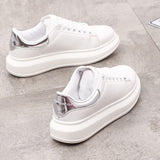 2019 Spring fashion men Casual shoes Platform Sneakers White Shoes High Quality Platform Lace-up couples running Shoes m498