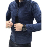 SFIT brand autumn motorcycle Suede jacket men leather jackets jaqueta de couro masculina mens leather coats Zipper Man Outerwear