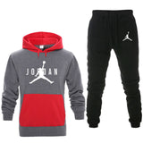 New Men Hoodies Suit Fleece Warm Jordan 23 Tracksuit Men Sweatshirt Suit Hoodie+Sweat pants Jogging Homme Hooded Tracksuit 3XL