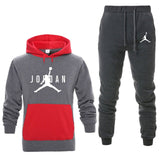 New Men Hoodies Suit Fleece Warm Jordan 23 Tracksuit Men Sweatshirt Suit Hoodie+Sweat pants Jogging Homme Hooded Tracksuit 3XL