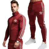 2019 New fashion Print Men Sport Set Spring Tracksuit long Sleeve Hoodie Sweatshirt GYM Fitness Pants Workout Running Suit