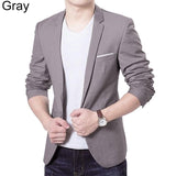 Fashion Men Slim Fit Formal One Button Suit Business Blazer Coat Jacket Tops