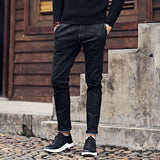 Enjeolon 2019 New Mens Jeans Brand Black Jeans Men Fashion Long Trousers Mens Denim Jeans Pants Clothes Plus Size KZ6141