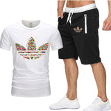 2019 new T Shirt+Shorts Sets Men Jordan Printed Summer Suits Casual Tshirt Men Tracksuits Brand Clothing Tops Tees Set Male