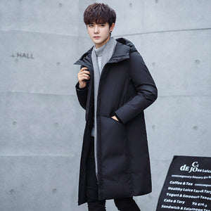 -40 Celsius Black Long Down Coat Goose Down Parkas Men Winter Jacket 2019 Real Fur Collar Hooded Outdoor Male Thick Coat