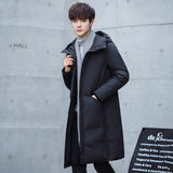 -40 Celsius Black Long Down Coat Goose Down Parkas Men Winter Jacket 2019 Real Fur Collar Hooded Outdoor Male Thick Coat