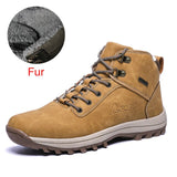 DEKABR Winter Warm Men Boots Split Genuine Leather Fur Plus Men Snow Boots Handmade Waterproof Working Ankle Boots Top Men Shoes