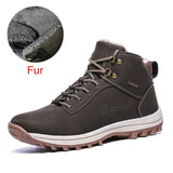 DEKABR Winter Warm Men Boots Split Genuine Leather Fur Plus Men Snow Boots Handmade Waterproof Working Ankle Boots Top Men Shoes