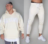 Mens Sports Suits Running Set Men Gym Sportwear Tracksuit Fitness Body building Mens Hoodies+Pants Sport wear Men Clothing Set