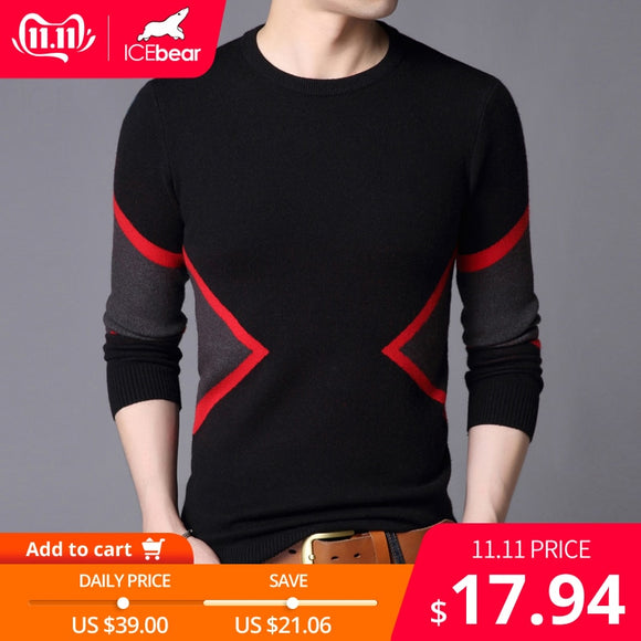 ICEbear 2019 Autumn New Male Sweater Casual Men's Pullover Brand Men's Clothing  1722