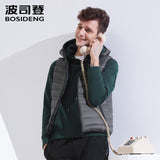 BOSIDENG  new down vest for men down waistcoat 90% down jacket sleeveless hooded with hat high quality outwear B80131003