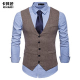 Fashion Suit Vest Men Formal Dress Vest Colete Masculino Herringbone Gilet Fitness Sleeveless Jacket Wedding Waistcoat Men XXL