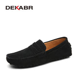 DEKABR Size 49 Men Casual Shoes Fashion Men Shoes Genuine Leather Men Loafers Moccasins Slip On Men's Flats Male Driving Shoes