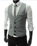 2019 New Arrival Dress Vests For Men Slim Fit Mens Suit Vest Male Waistcoat Gilet Homme Casual Sleeveless Formal Business Jacket