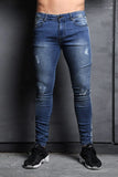 mens brand Skinny jeans Pant Casual Trousers 2018 denim black jeans homme stretch Side Striped pencil Pants fit streetwear 3XL