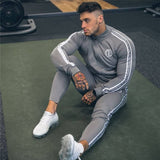 2019 Sport Suit Men Bodybuilding Jacket Pants Sports Suits Basketball Tights Clothes Gym Fitness Running Set Men Tracksuits 3XL