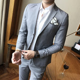 Solid Color slim fit male 3 piece suits wedding dress men Business Casual blazer Wedding Prom Dinner Suits Groomsman Wear tuxedo