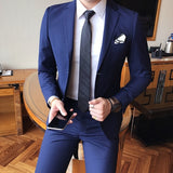 Solid Color slim fit male 3 piece suits wedding dress men Business Casual blazer Wedding Prom Dinner Suits Groomsman Wear tuxedo