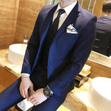 Solid Color slim fit male 3 piece suits wedding dress men Business Casual blazer Wedding Prom Dinner Suits Groomsman Wear tuxedo