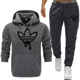 Men Two Pieces Set New Fashion Hooded Sweatshirts Sportswear Men Tracksuit Hoodie Autumn Men Brand Clothes Hoodies+Pants Sets