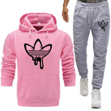 Men Two Pieces Set New Fashion Hooded Sweatshirts Sportswear Men Tracksuit Hoodie Autumn Men Brand Clothes Hoodies+Pants Sets