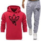 Men Two Pieces Set New Fashion Hooded Sweatshirts Sportswear Men Tracksuit Hoodie Autumn Men Brand Clothes Hoodies+Pants Sets