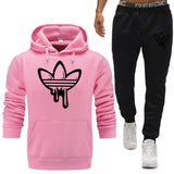 Men Two Pieces Set New Fashion Hooded Sweatshirts Sportswear Men Tracksuit Hoodie Autumn Men Brand Clothes Hoodies+Pants Sets