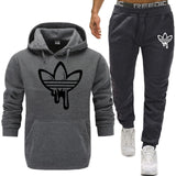 Men Two Pieces Set New Fashion Hooded Sweatshirts Sportswear Men Tracksuit Hoodie Autumn Men Brand Clothes Hoodies+Pants Sets