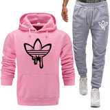 Men Two Pieces Set New Fashion Hooded Sweatshirts Sportswear Men Tracksuit Hoodie Autumn Men Brand Clothes Hoodies+Pants Sets